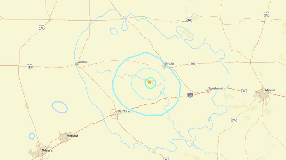 4.3 magnitude earthquake 14 miles SW of Snyder