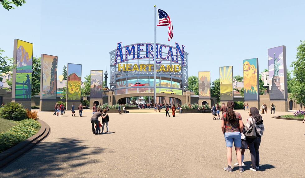 El parque temático American Heartland contará con seis terrenos para recibir a los visitantes...