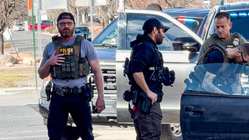 Video showing apparent ICE agents in downtown Grand Junction was shared with the KKCO newsroom...