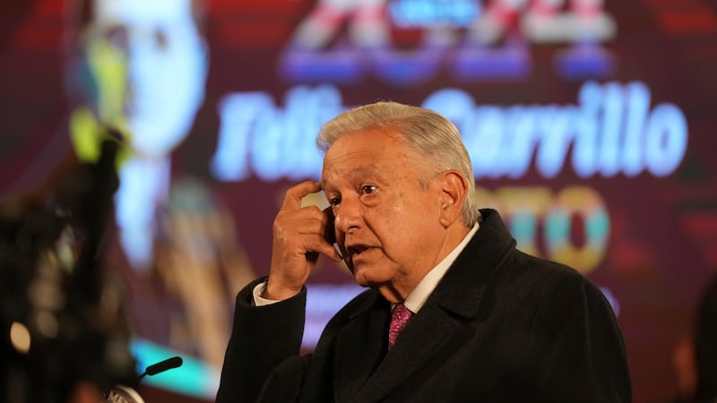 Mexican President Andres Manuel Lopez Obrador holds his last morning press conference, "La...