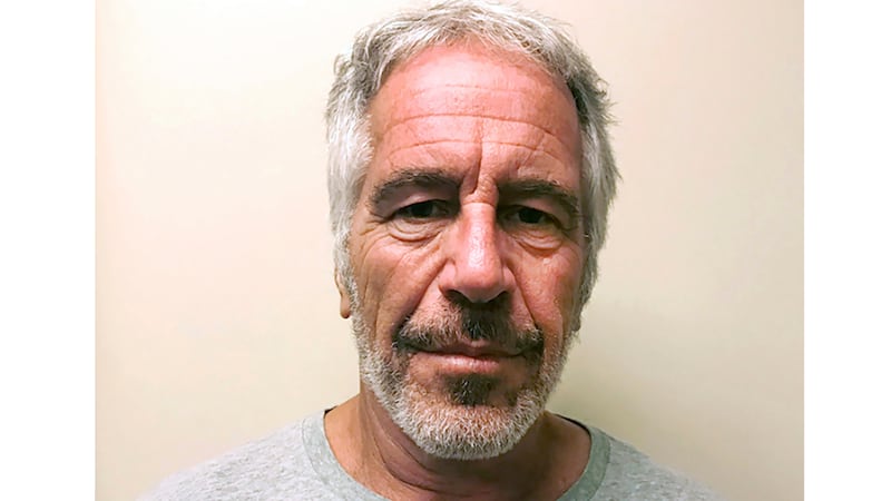 FILE - This photo provided by the New York State Sex Offender Registry shows Jeffrey Epstein,...